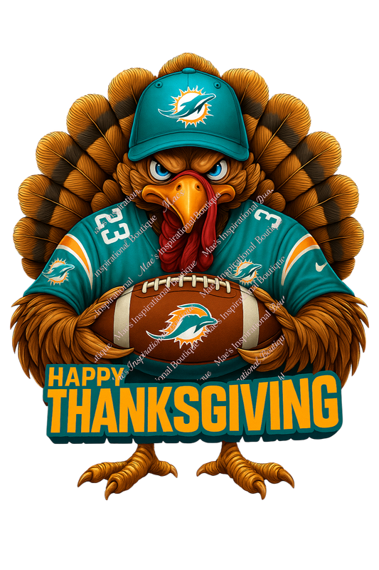 🦃 Football-Sports- Thanksgiving Turkey PNG – HD 300 DPI Transparent Background