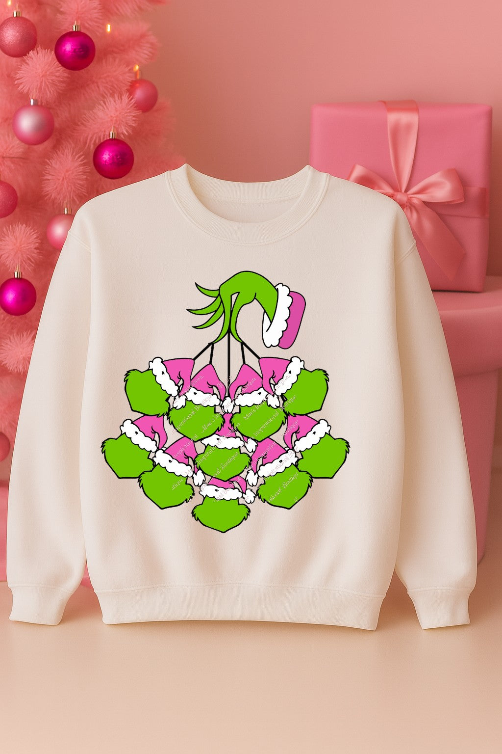 Grinch Ornament SVG Bundle | Pink Christmas Ornaments | Family Shirt & Decor Designs (Digital Download)