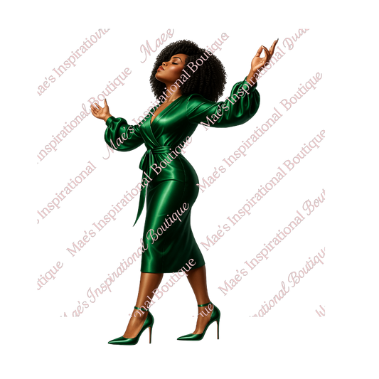 Luxury Satin Dress 10pc Collection – Elegant Digital Art by Mae’s Inspirational Boutique