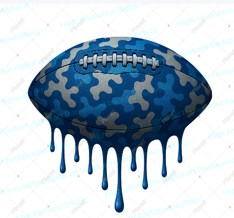 Detroit Lions Drip Football PNG