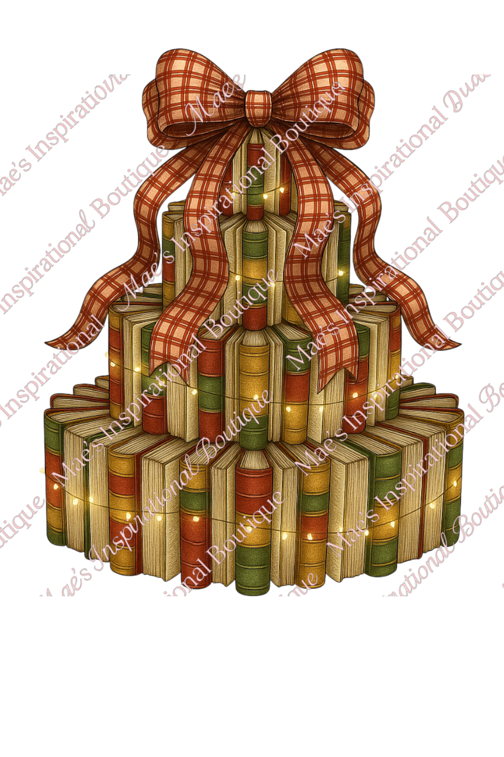 Christmas Book Tree PNG | Book Lover Digital Download | Cozy Holiday Book Stack Clipart